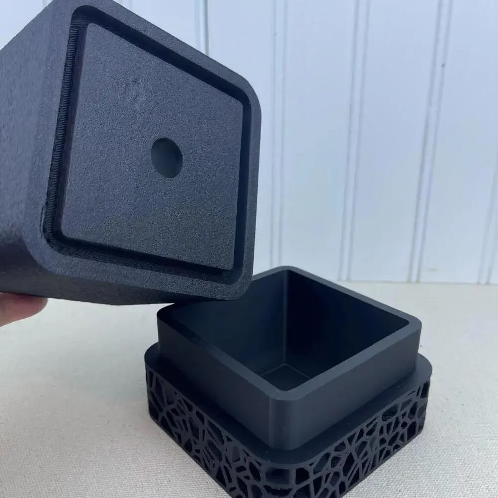 Modern Planter Pot, Vori Square Planter, Textured Flower Pot